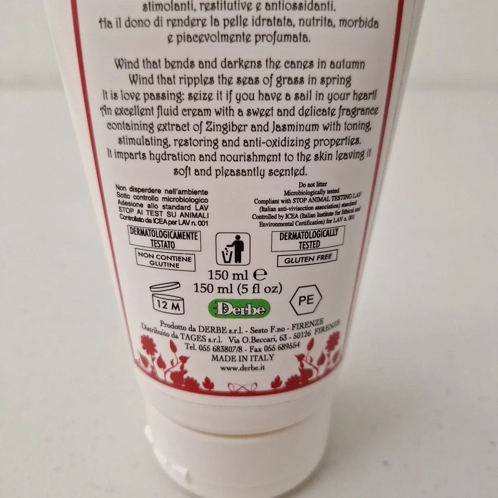 Speziali Fiorentini Ginger & Jasmine MADE IN ITALY 5 oz Ultra Rich Body Cream